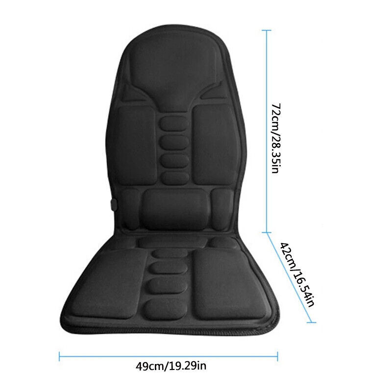 sizes of 8-Mode Full-Back Massage Vibration Cushion Car Chair Seat Pad Mat Heat Massager