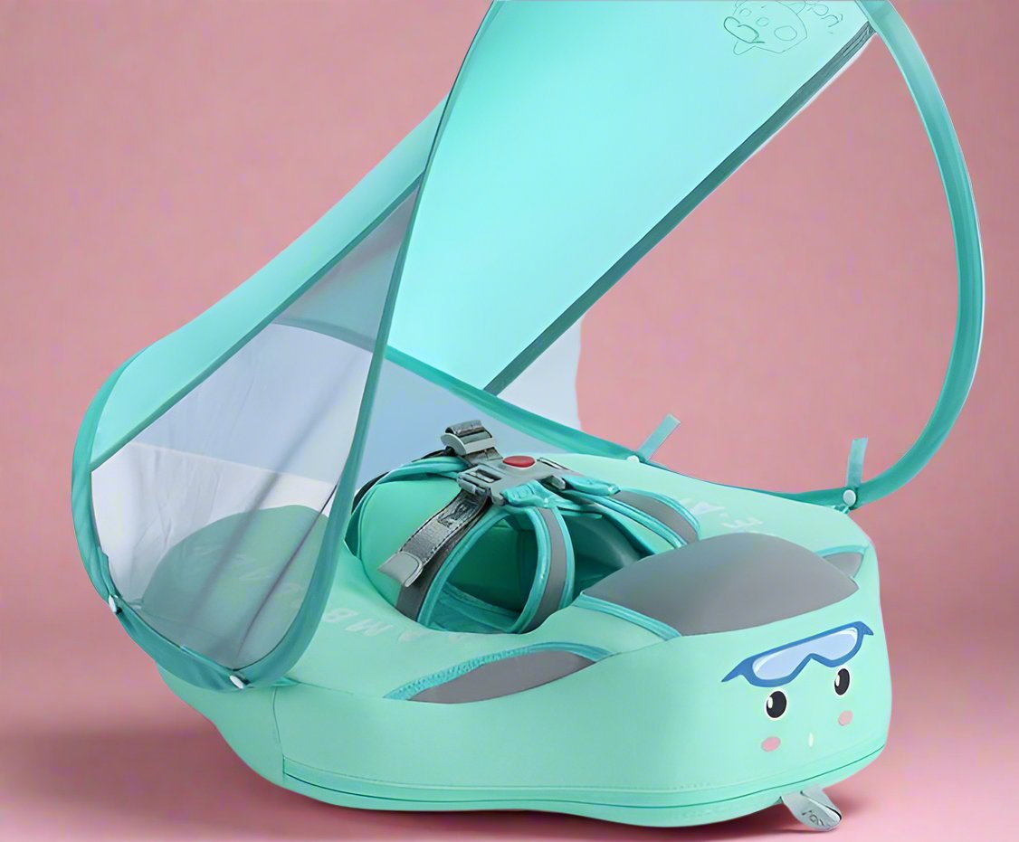 Green Baby Swimming Floating Ring with cover